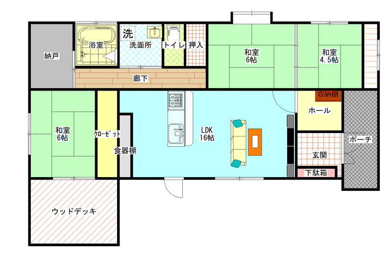 間取りと現況が異なる場合には現況優先といたします