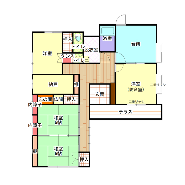 間取りと現況が異なる場合には現況優先といたします